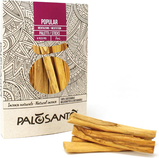 Sticks Popular Ayabaca from Peru - 8 Wood Sticks 10cm - Natural Incense for Stress Relief and Meditation - Palo Santo Wood Wild Harvested & Sustainably Sourced