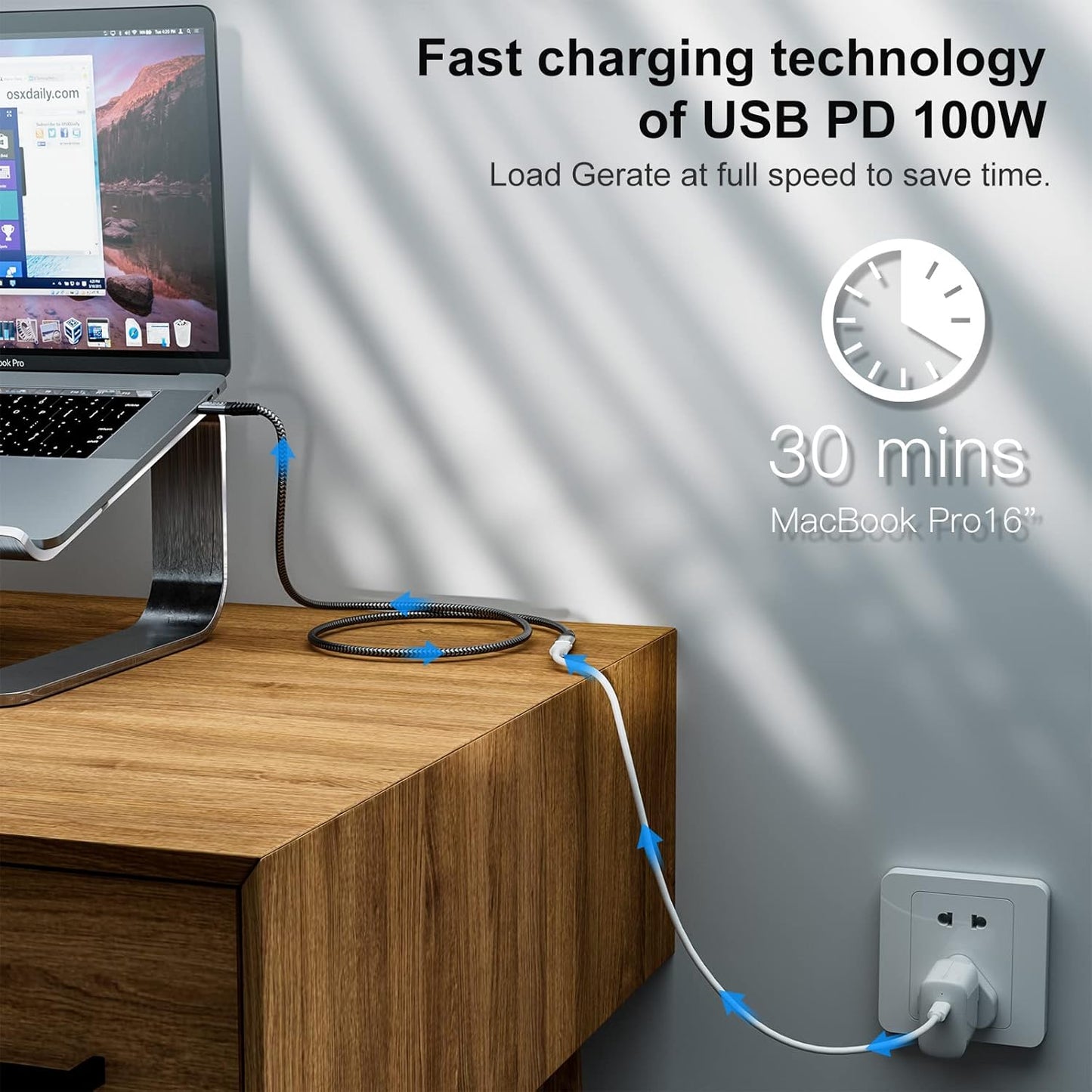 USB-C 3.2 Extender Cable 20Gbps Data Transfer with 100W Fast Charging