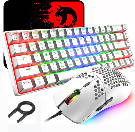 Mechanical Gaming Keyboard with RGB Backlight and Mouse Bundle
