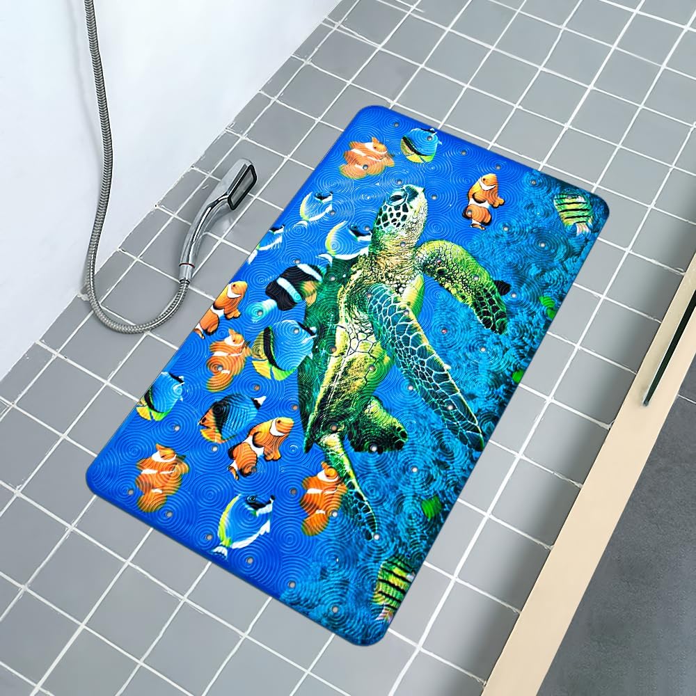 Baby Bath Mat Non Slip Childrens Bath Mat Anti Mould Baby Bathtub Mat Safety Toddlers and Nippers Bathroom Shower Tub Mats with Suction Cups