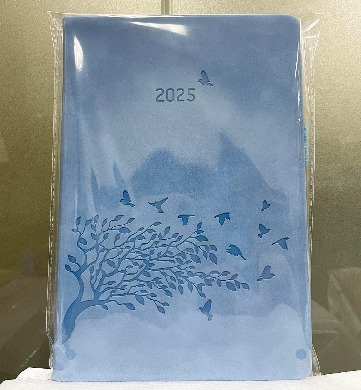 2025 Diary A5 Page a Day with Time, Monthly Overview, Pen Holder, 2 Bookmarks, Back Pocket, Hardcover, Daily Planner Extra Notes UK Holiday, Elastic Closure, Jan.25 - Dec.25, Day per Page