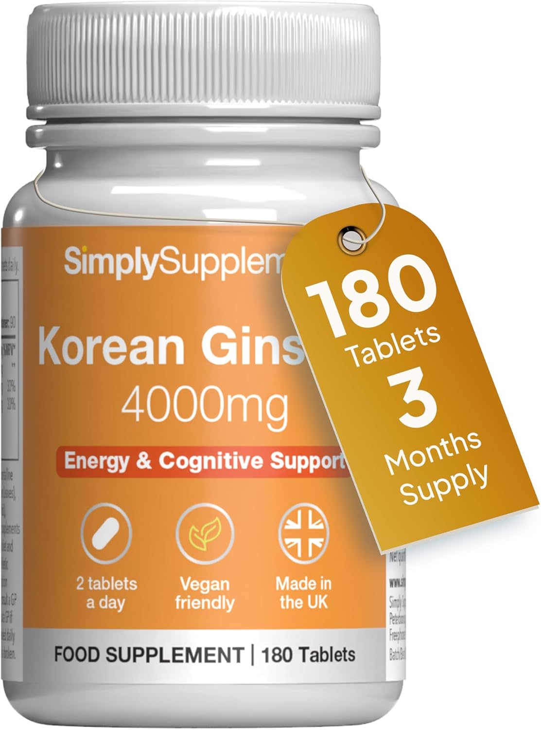 Pure Omega Korean Ginseng with Vitamin B6 & Zinc