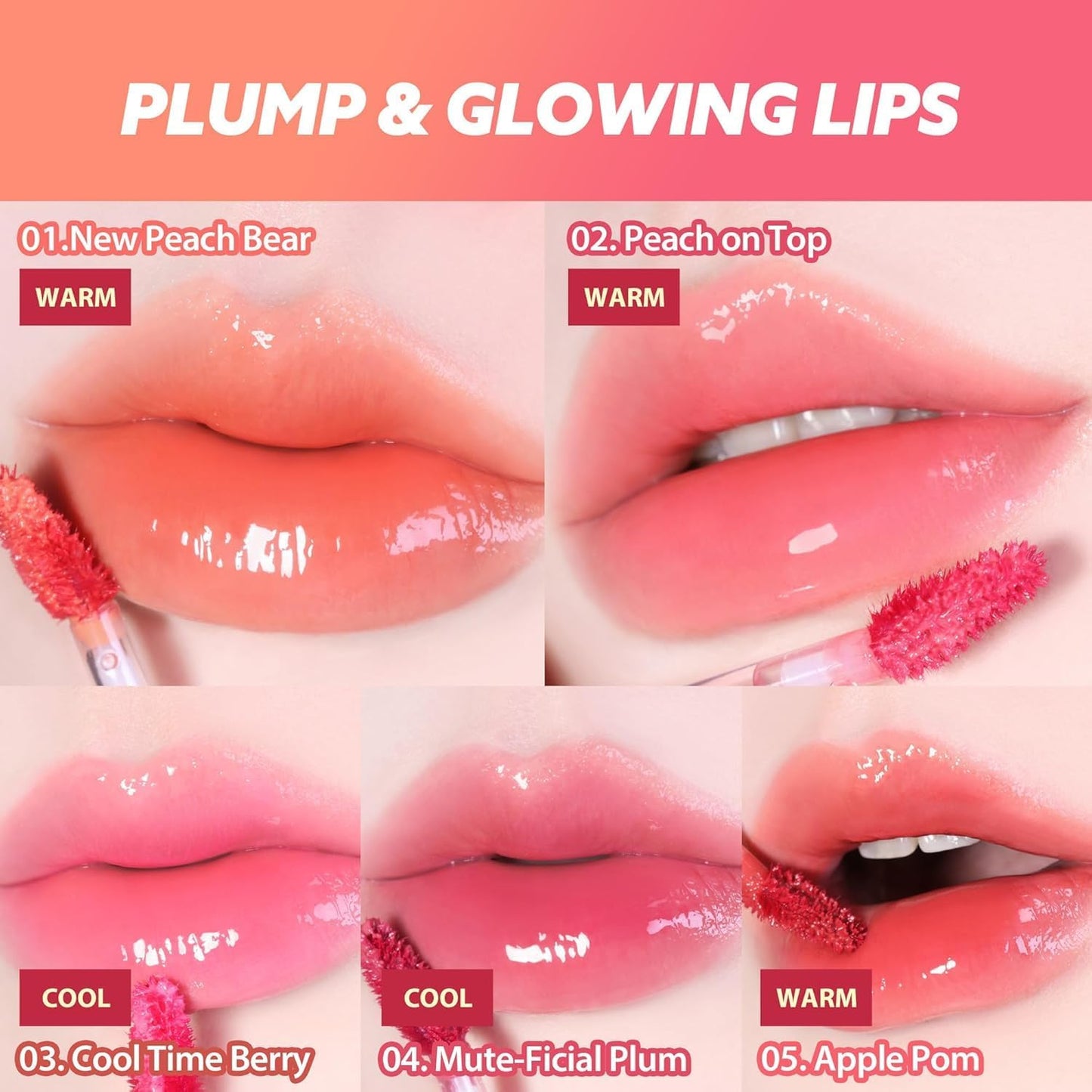 Glow Lip Tint - Hydrating Lip Gloss with Long-Lasting Moisture, Lightweight Formula, Radiant Shine, Perfect for Daily Use