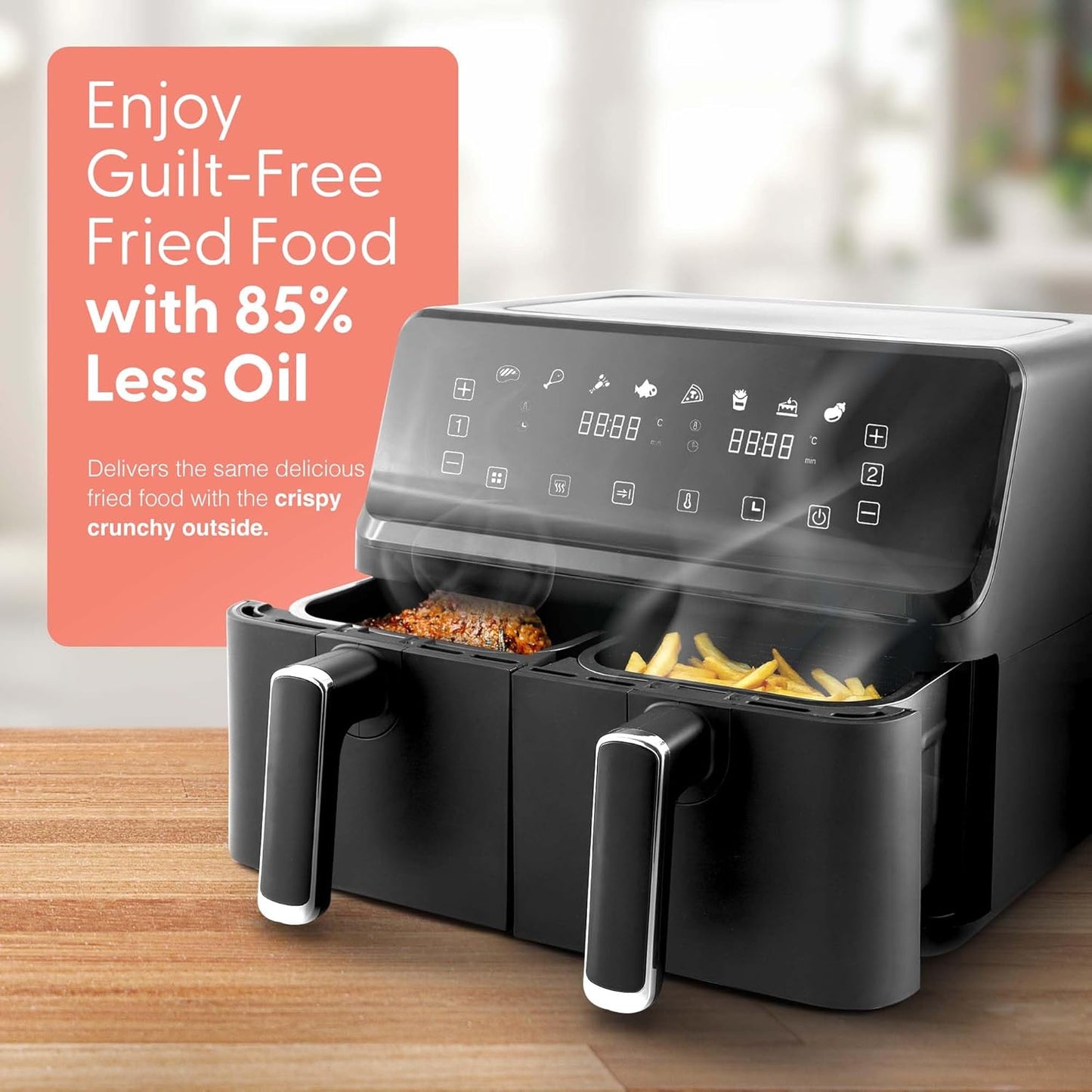 New 9L Dual Zone Air Fryer for Healthy Meals