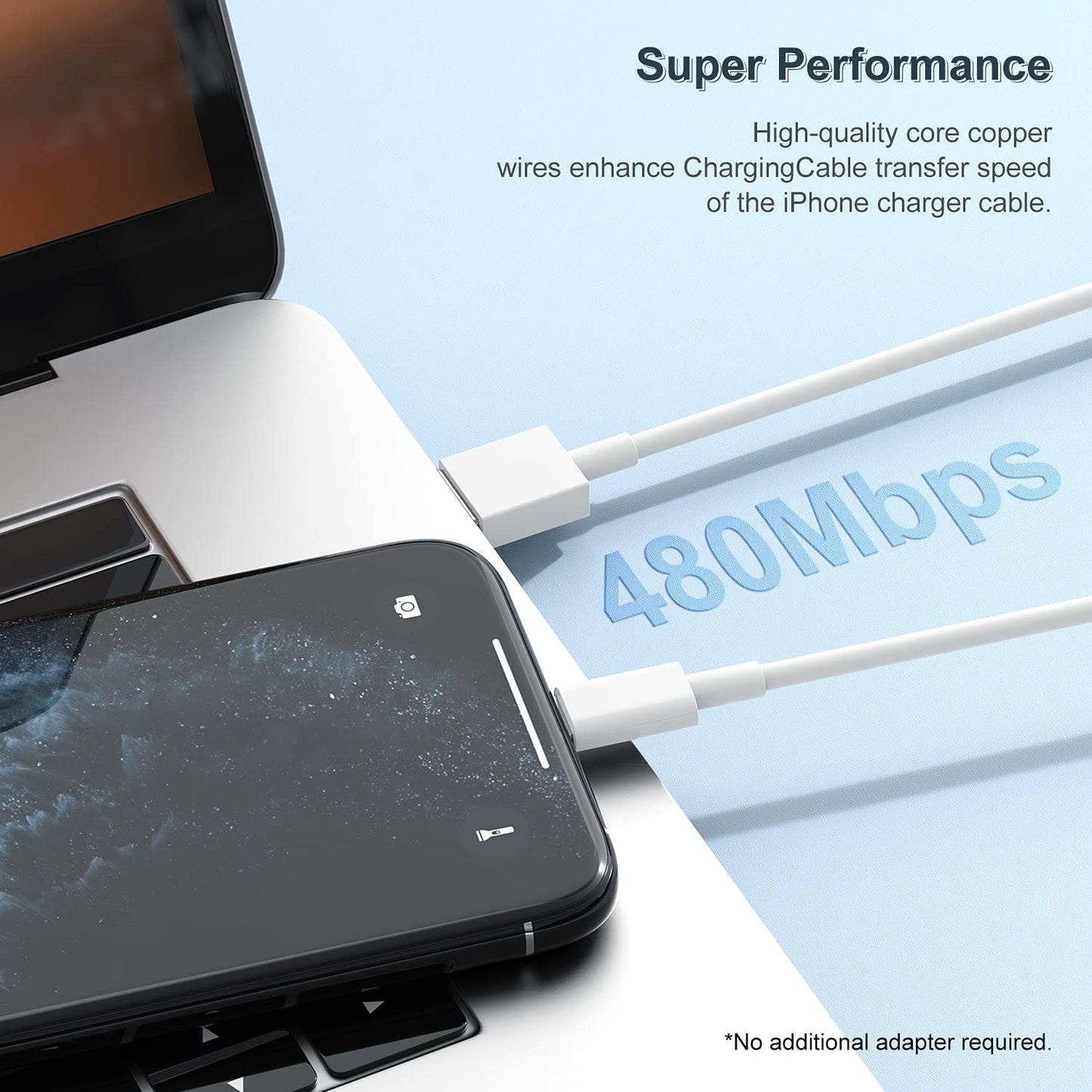 iPhone Lightning to USB Cable Fast Charging Wire