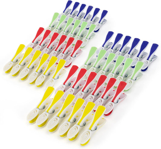 Plastic Clothes Washing Line Pegs Rubber Soft Grip Laundry Garment (48)