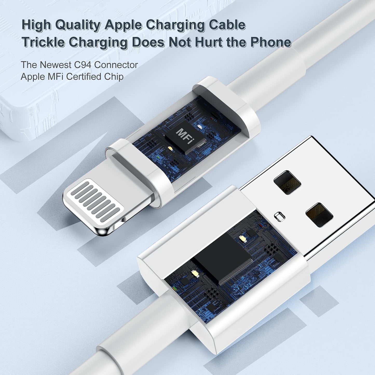 iPhone Lightning to USB Cable Fast Charging Wire