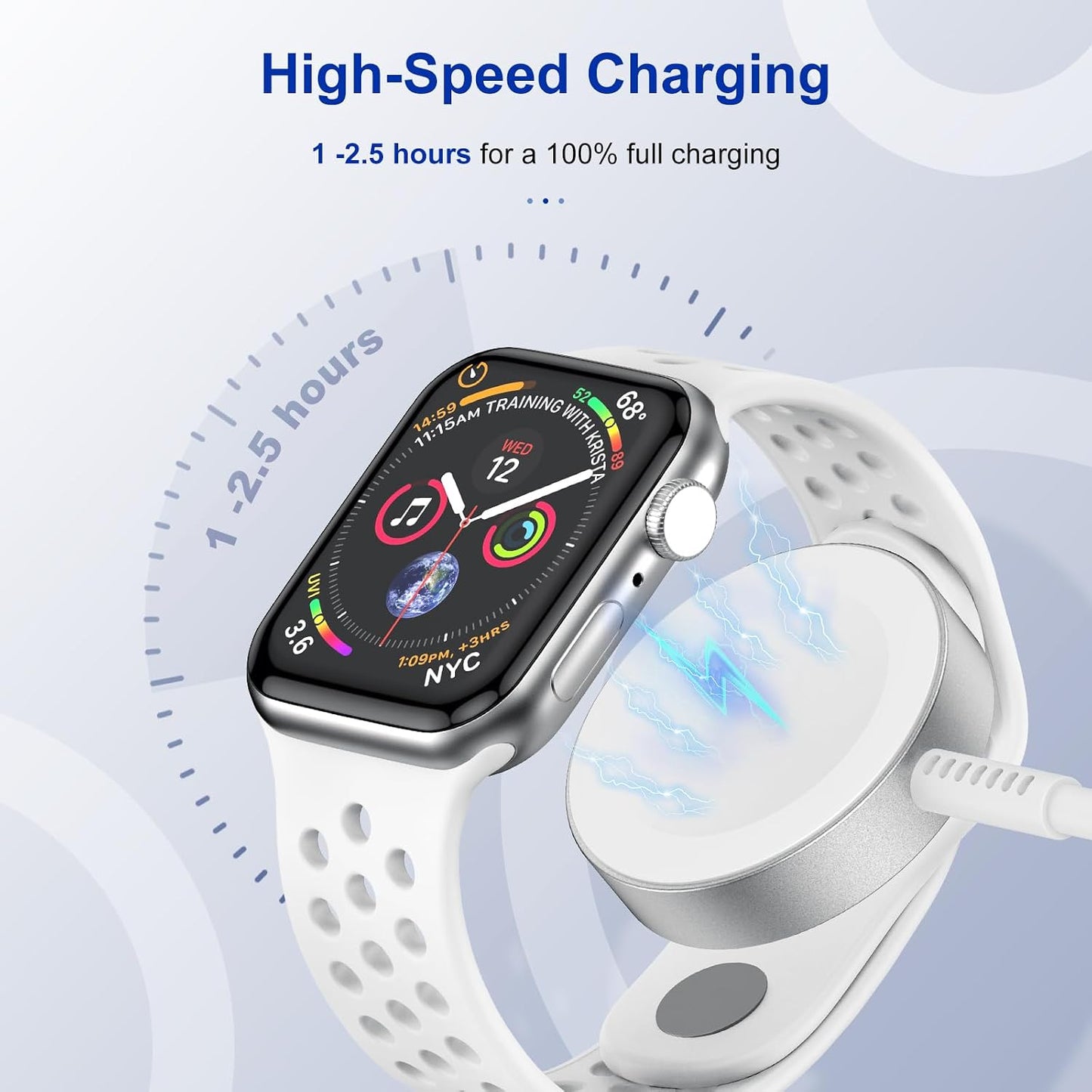USB C Charging Cable for Apple Watch Series 8/7/6/5/SE - 2M Fast Charging Cord
