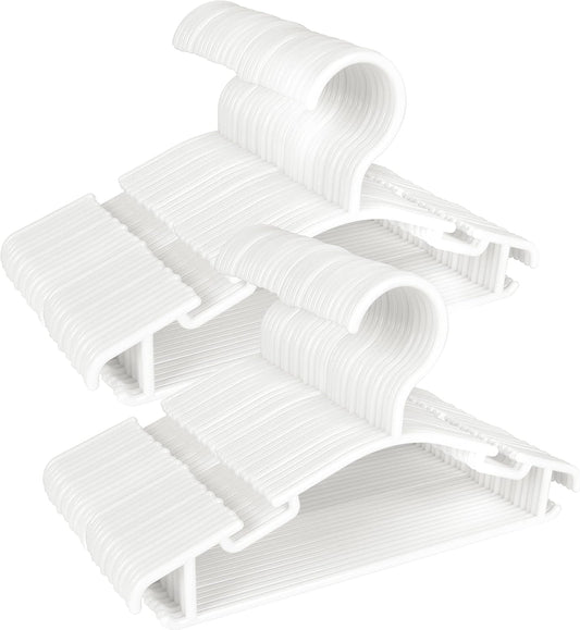 Baby Coat Hangers for Clothes 40 Pack Toddler White Hanger, Kids and Childrens Hangers for Closet