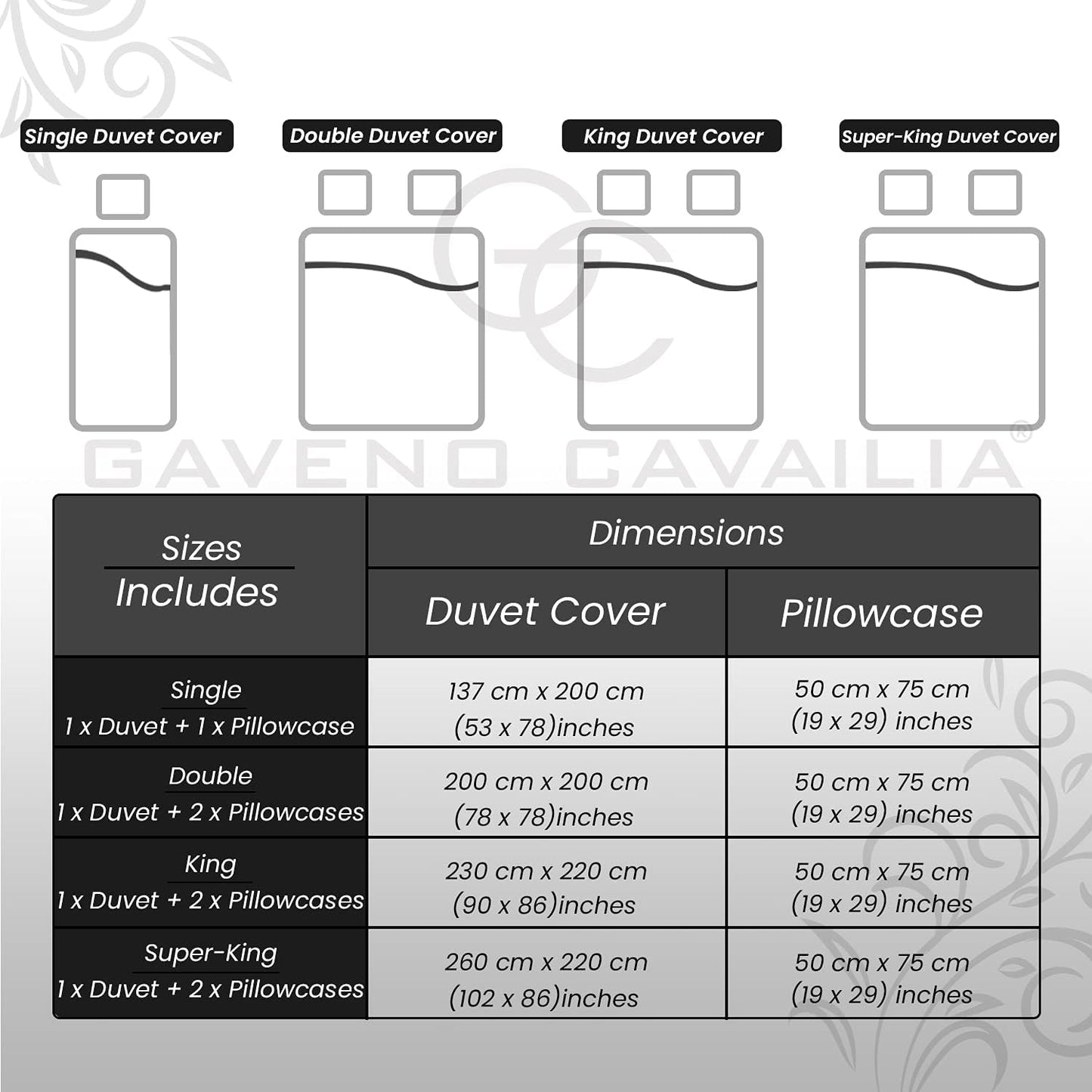 Duvet Cover With Pillow Cases - Polycotton Quilt Cover - Bedding Set King Size- Grey