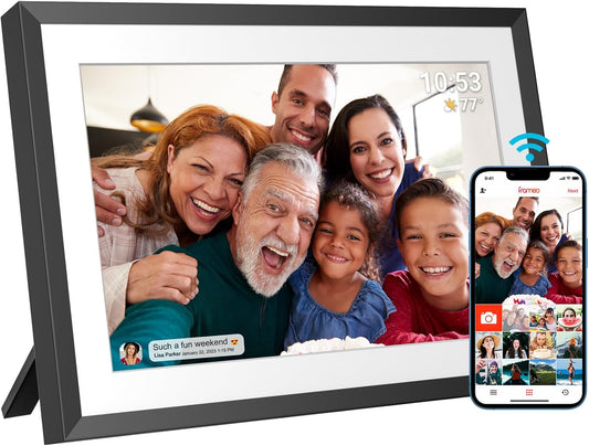 WiFi Digital Photo Frame, 10.1 Inch Digital Picture Frame, 1280x800 IPS LCD Touch Screen, Auto-Rotat