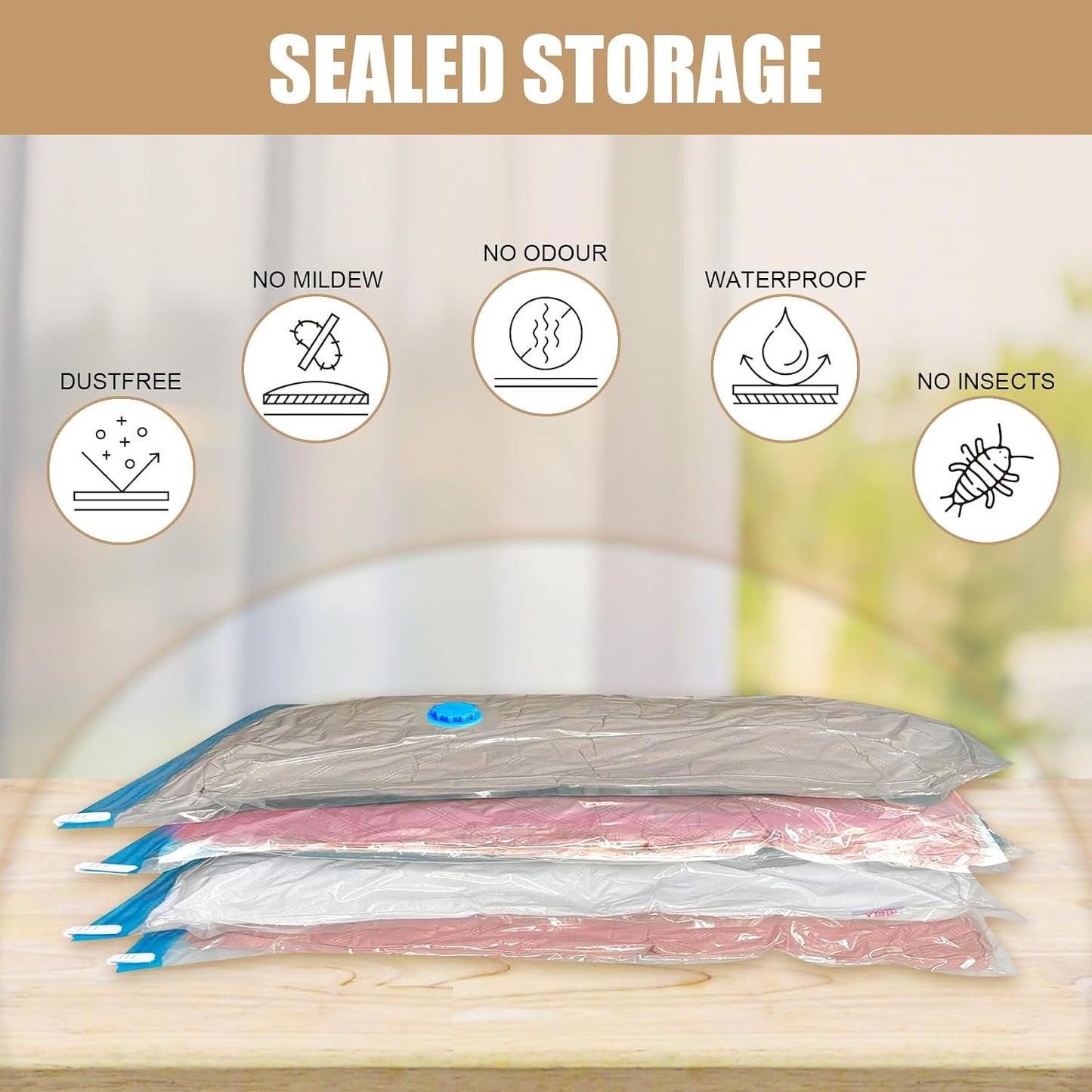 Medium Vacuum Storage Bags with Hand Pump