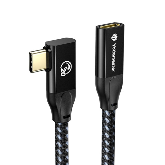 USB 3.2 Gen2x2 Extension Cable Right Angle USB C Extender Lead