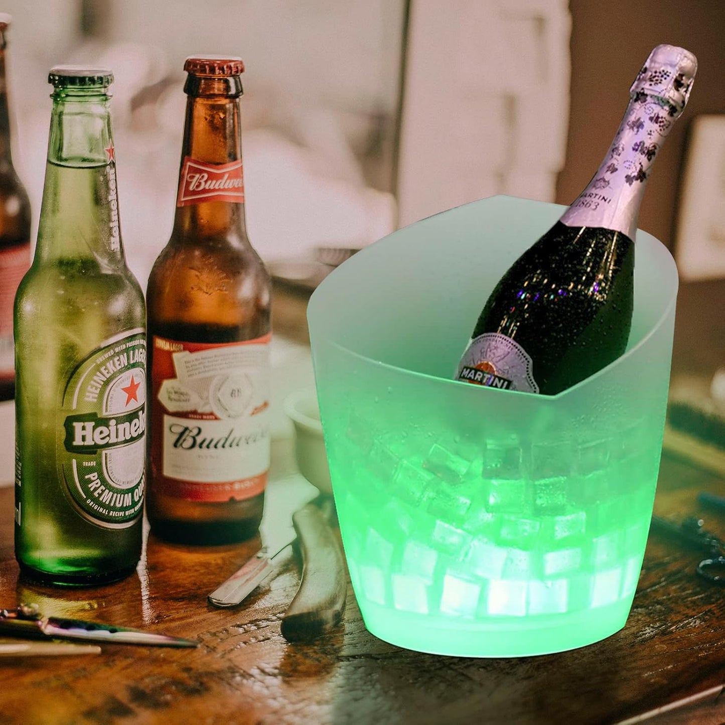 LED Ice Bucket with Multi-Color Changing Lights