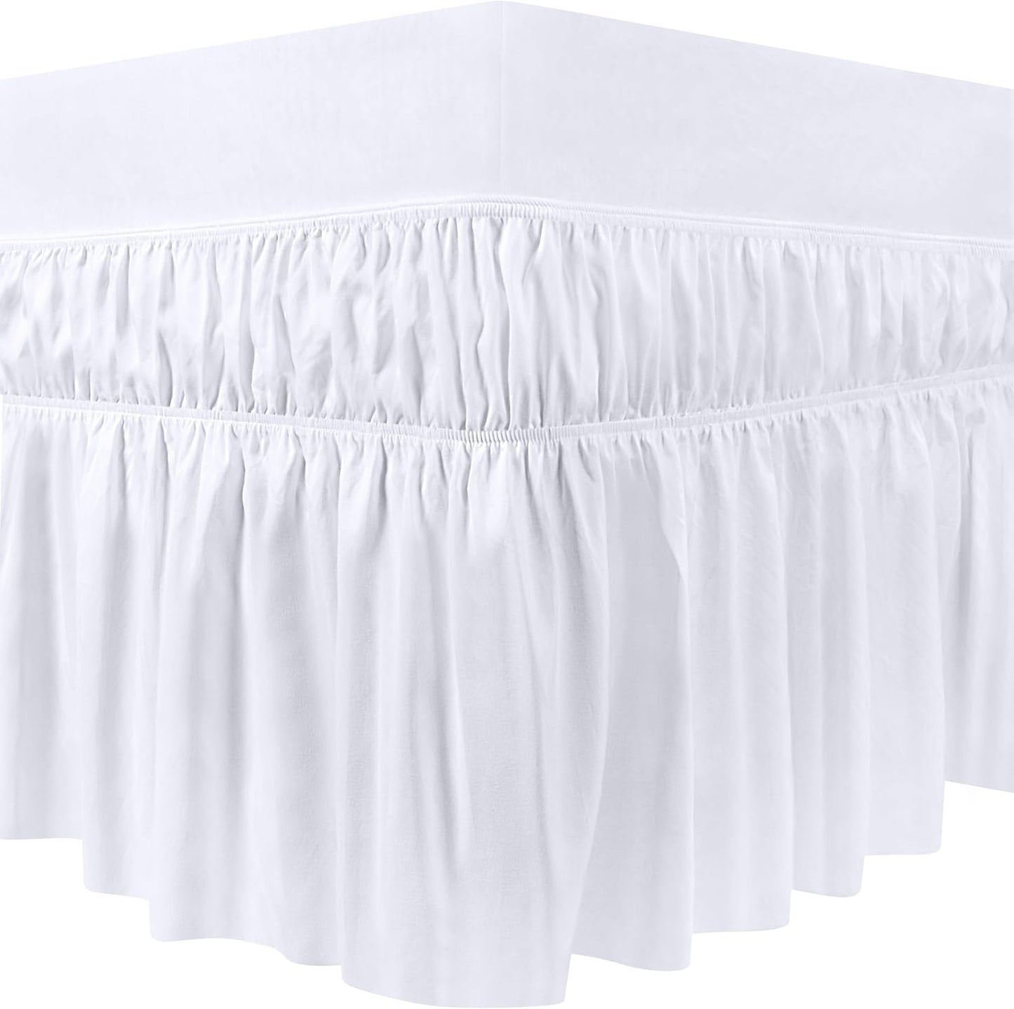 Valance Sheet - Easy Wrap Around Elastic Bed Skirt - Soft Brushed Polyester Microfiber Bed Ruffle