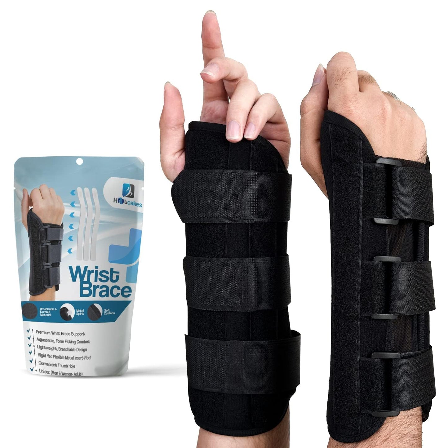 2PCS Wrist Splint for Carpal Tunnel Syndrome - Supportive Hand Brace for Arthritis Relief and Sports Injuries