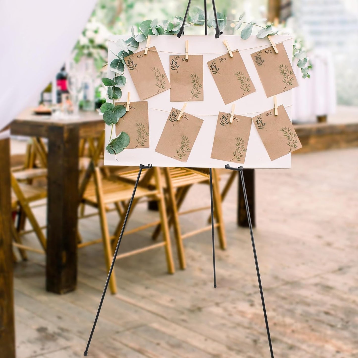 Portable Artist Easel Stand 63'' Adjustable Tripod Table Top Art Canvas Painting Display - Easy Folding Studio Telescopic Floor Easels for Wedding Sign Poster Black Indoor Outdoor