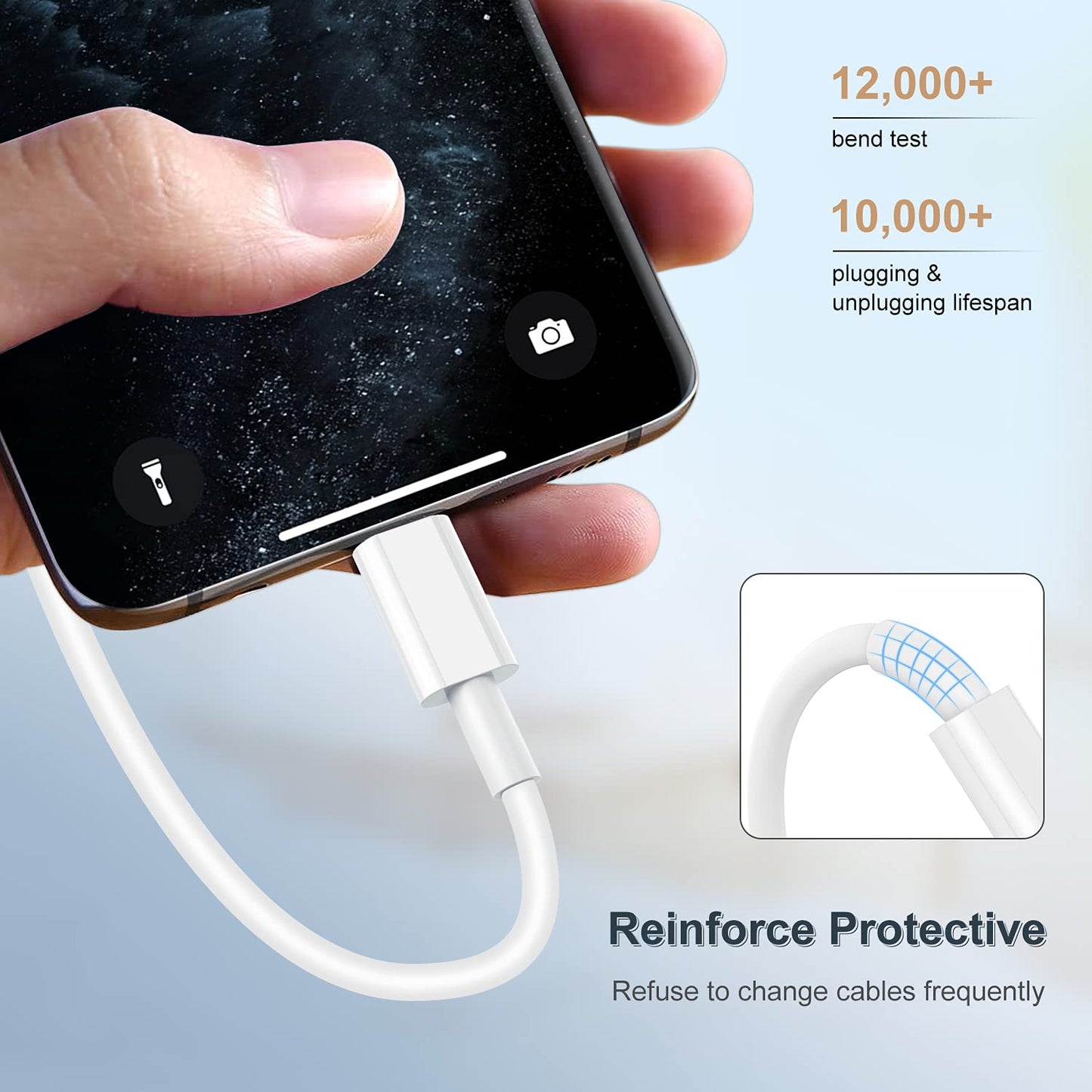 iPhone Lightning to USB Cable Fast Charging Wire