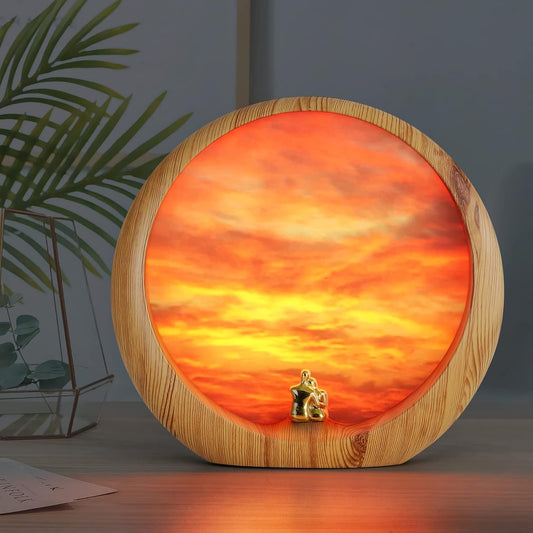 Sunset Glow Table Lamp, Anniversary Valentine Gifts for Him, Mr & Mrs Signs for Wedding Table Décor, Art Ornament Home Gift Xmas Gift