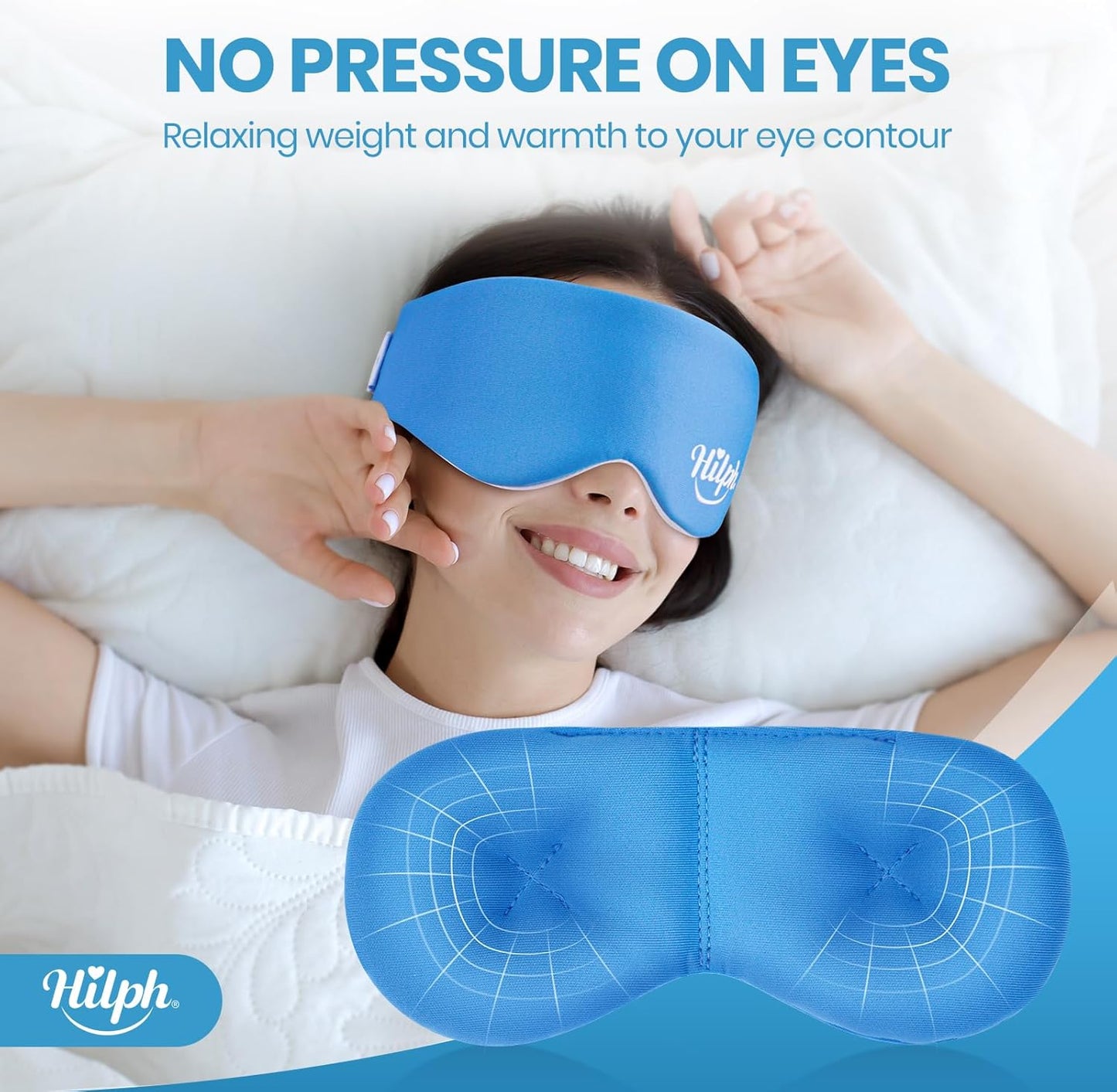Microwave-Activated Heat Mask for Dry Eyes Relief & Blepharitis, Reusable Washable Warm Compress
