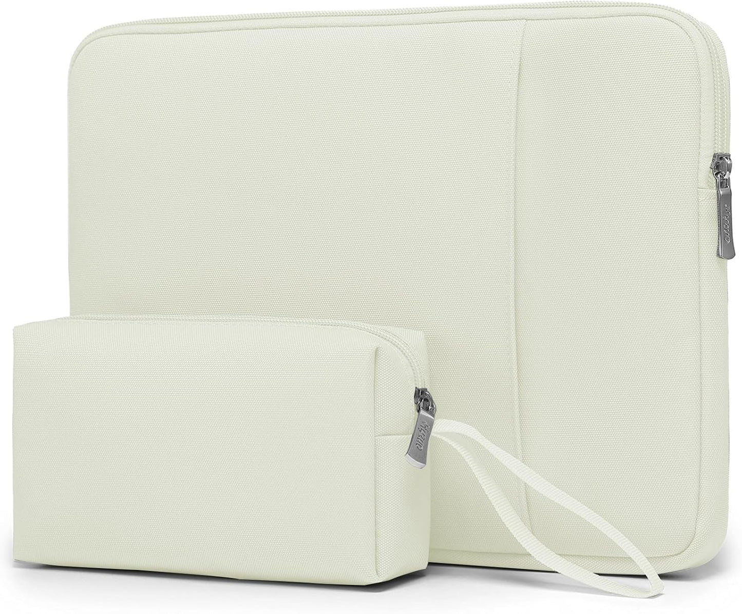 14-15 Inch Laptop Sleeve Bag Set for MacBook Air 15 M4/M3/M2, MacBook Pro 15, XPS 14/15 Plus, 15" Surface Laptop, NoteBook Case for 14" HP Lenovo ThinkPad Asus Acer HUAWEI, Beige