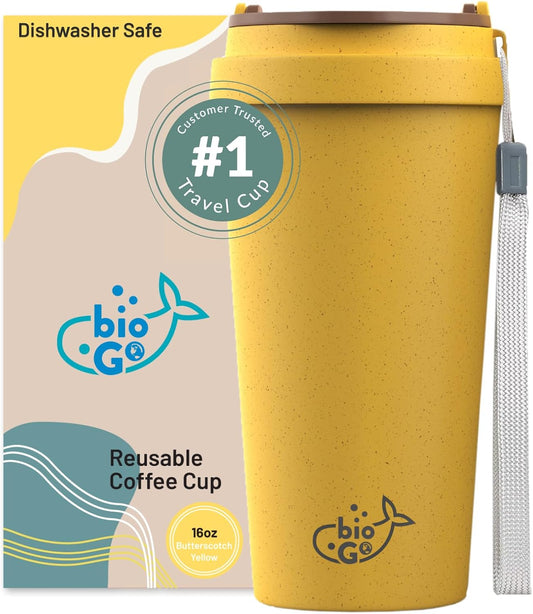 450ml Travel Coffee Cup - Reusable Mug with Lid for Hot or Cold Drinks