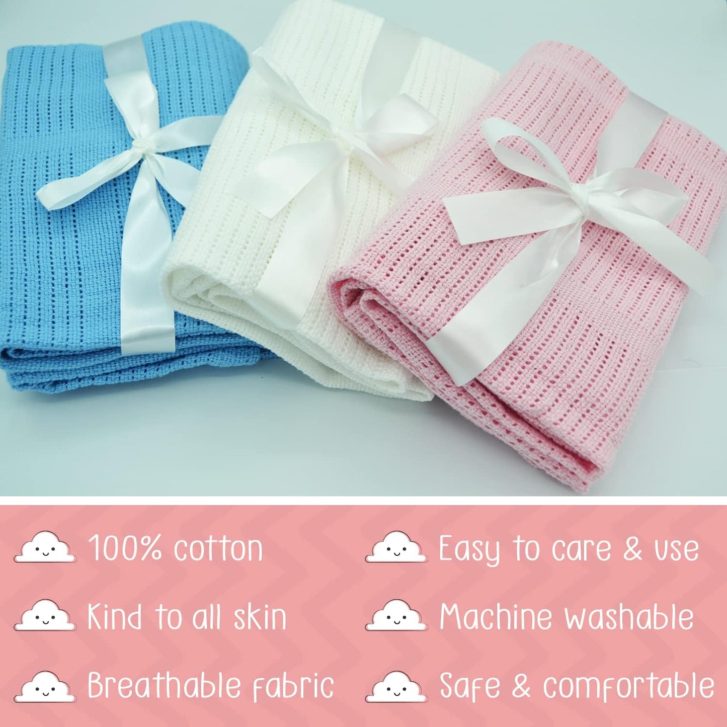 Cotton Cellular Baby Blanket