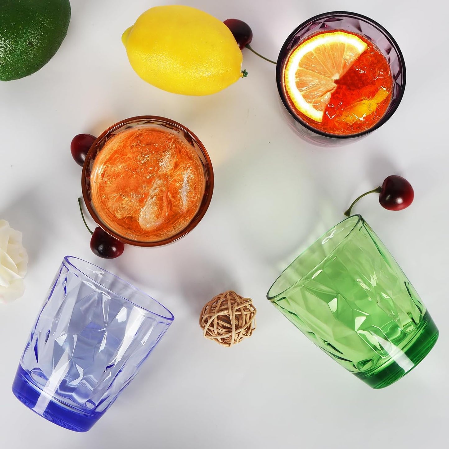 Large Capacity Water Cups Acrylic Drinking Glasses Tumblers Unbreakable Picnic Drinkware Stackable Glassware Cocktail Glasses
