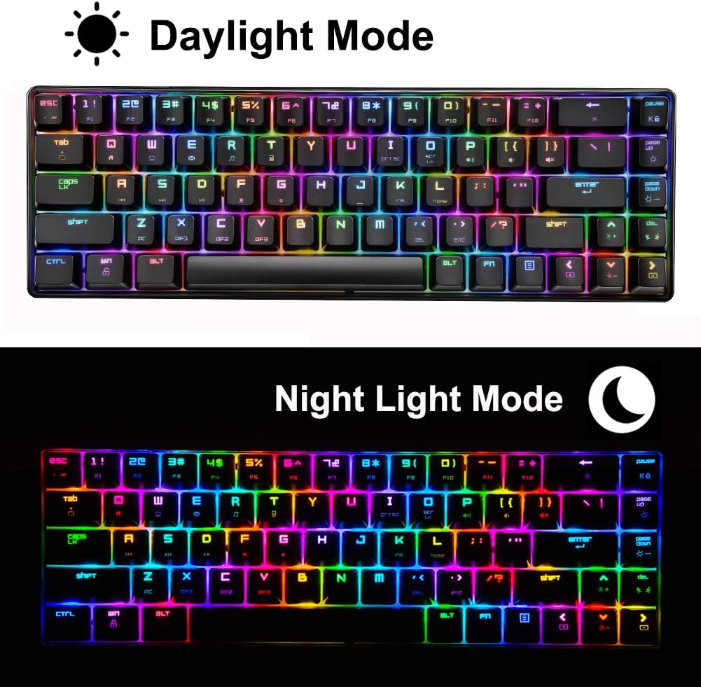 60% Mechanical Mini 68 Key RGB Backlit Wired USB C Gaming Keyboard with Mouse and Mouse Pad
