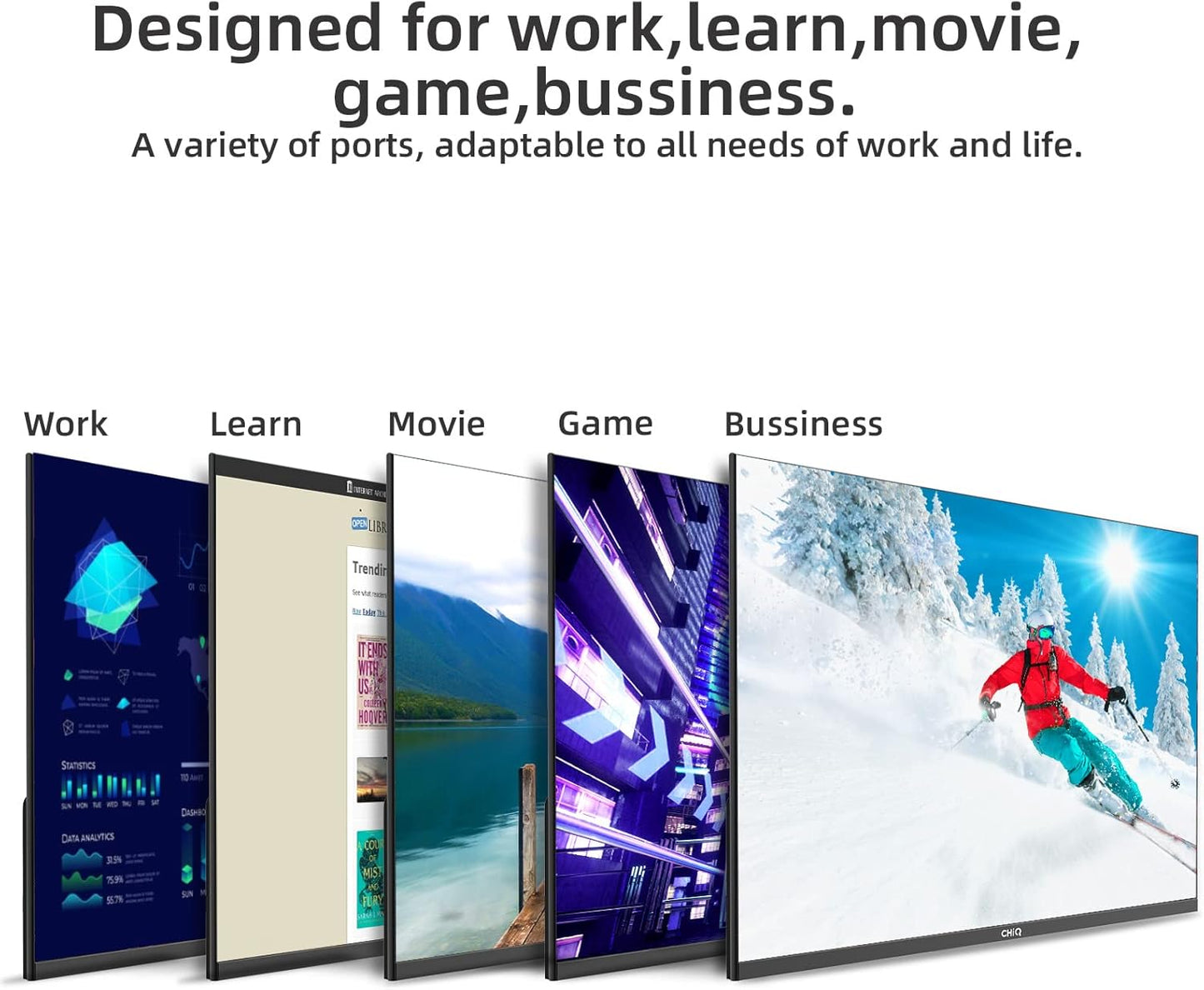 24F650, 24 Inch Monitor, FHD(1920x1080) PC Monitor, 100Hz, Ultra Slim, 99% sRGB, HDMI&DP, VGA, USB, 2024 New