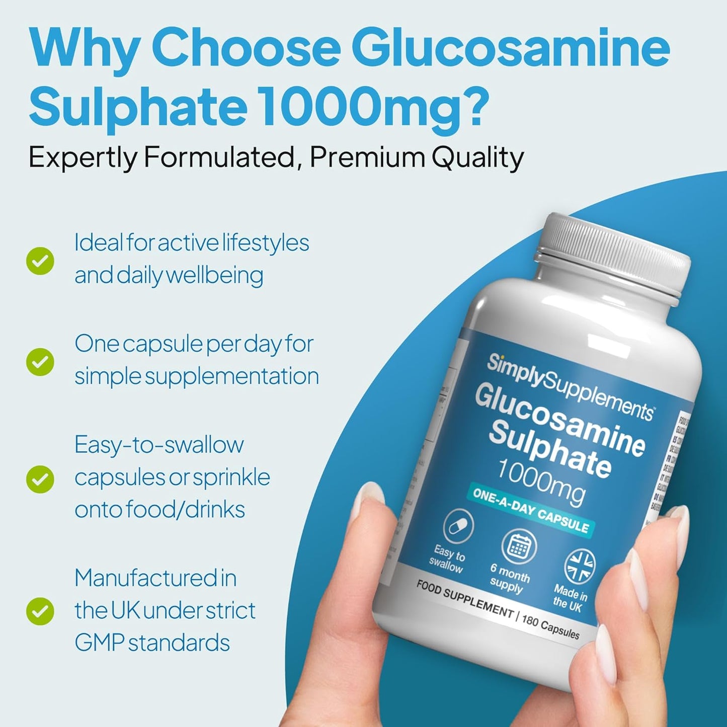 Glucosamine Sulphate 2KCl 1000mg for Joint Care