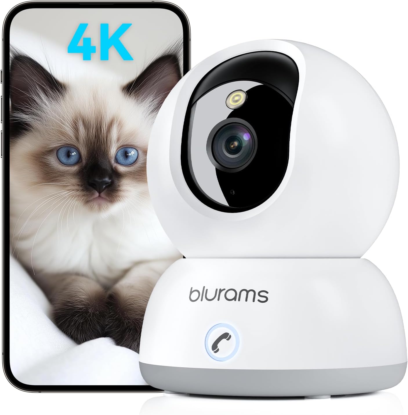 Indoor Security Camera 1080P 360° Home Surveillance with AI Facial Recognition