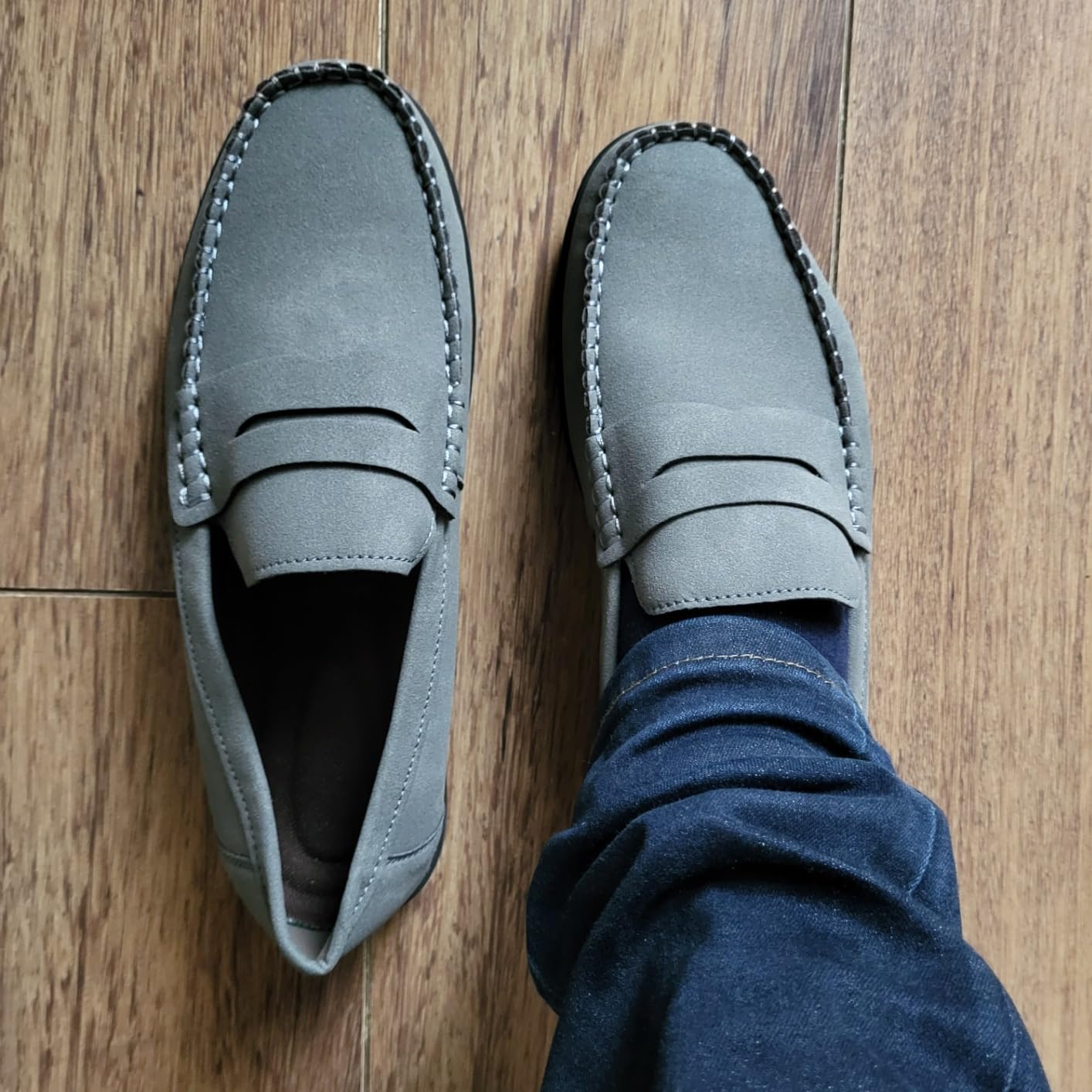 New Men's Grey Business Casual Loafers