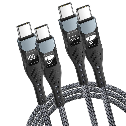 USB C to USB C 100W 5A C to C Charger Cable Fast Charge [2M/2Pack] USB Type C to Type C Charger Charging Cable