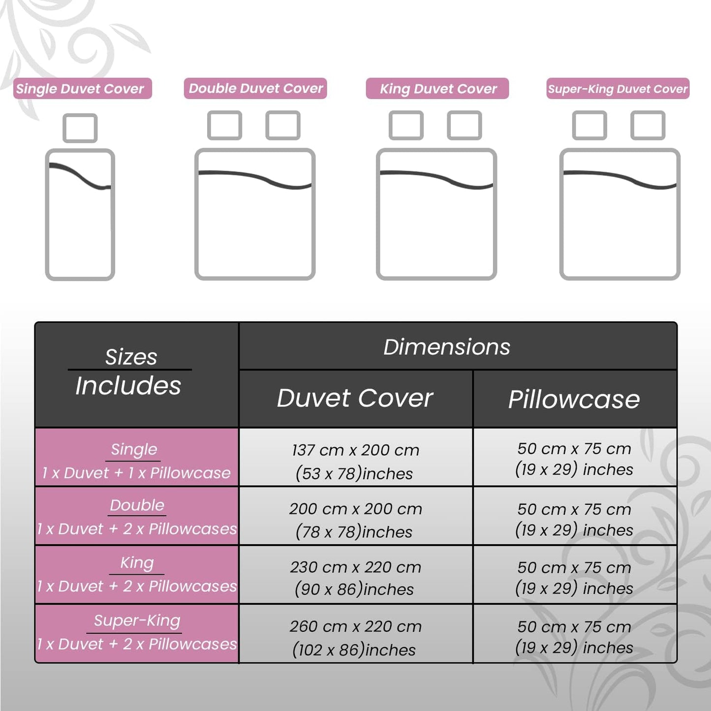 Flower Duvet Cover Double - Blossom Bedding Set With Pillowcase - Polycotton Fabric- Pink