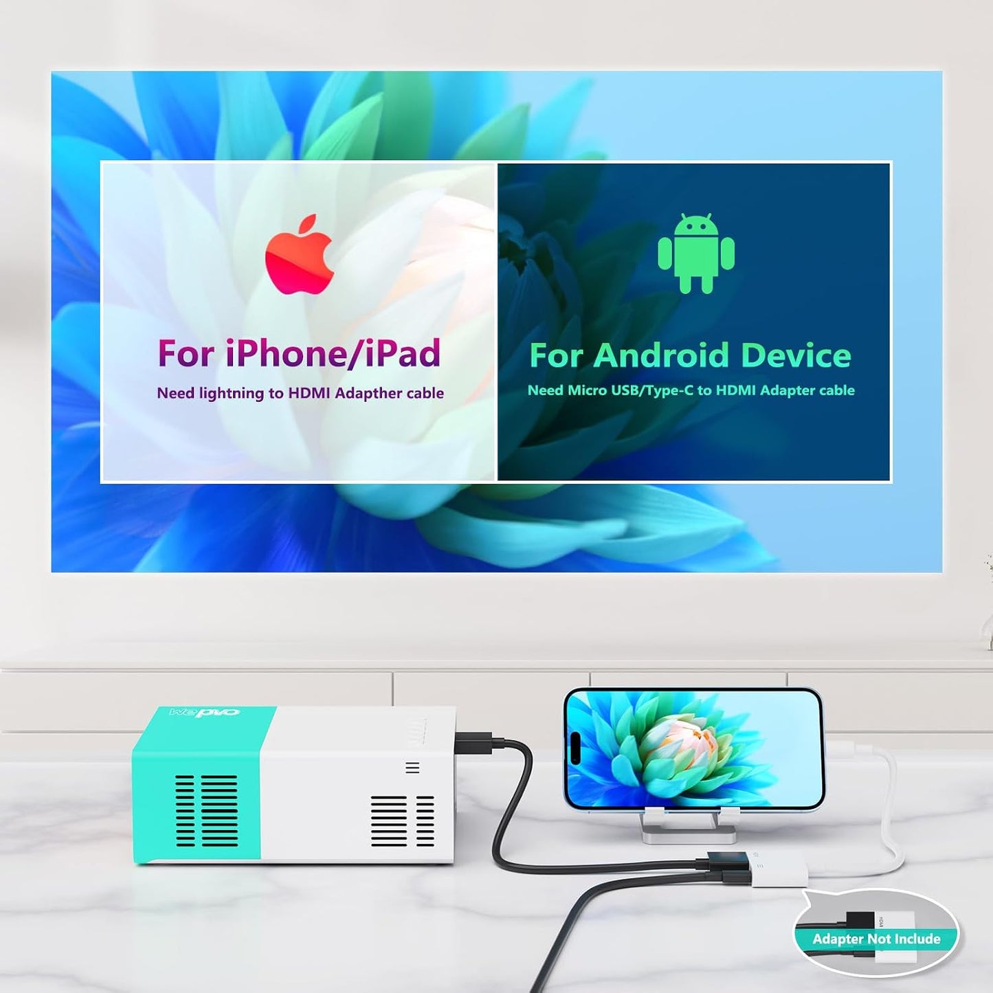 Portable WiFi Movie Projector
