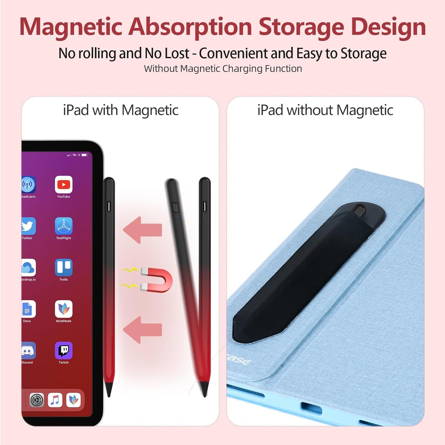 Pencil for iPad (2018-2025), Pixel-Perfect Precision, Tilt Sensitivity & 2X Faster Charge, Compatible Apple iPad 11/10/9/8/7/6th Gen, Pro 12.9/11/13 Inch M4, Air 3/4/5/M2/M3, Mini 5/6