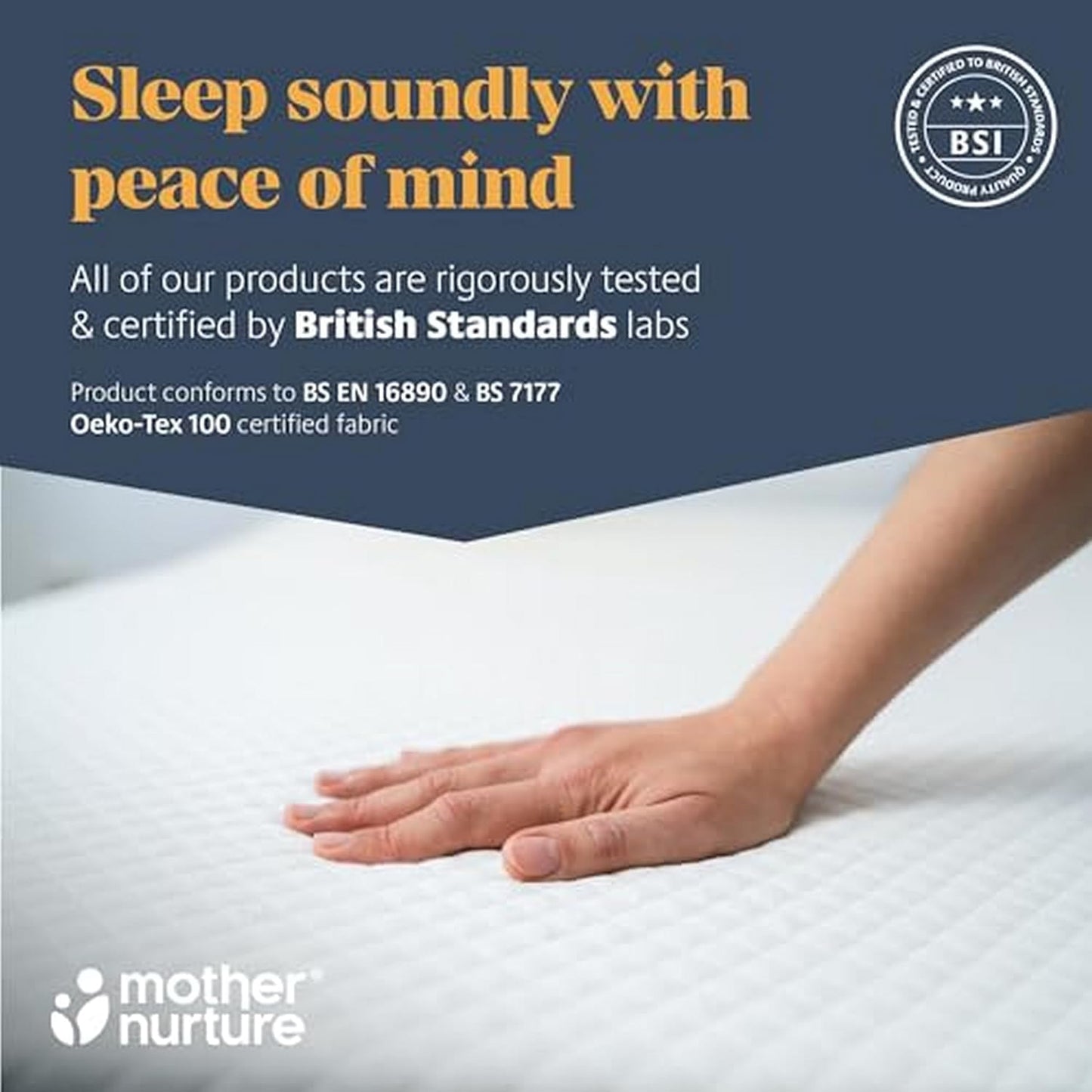 Eco Fibre Cot Bed Mattress (120 x 60cm x 10cm) Breathable Baby Cot Bed Mattress for Comfy Night’s Sleep, Reversible & Hypoallergenic with Removable Cover for Easy Clean