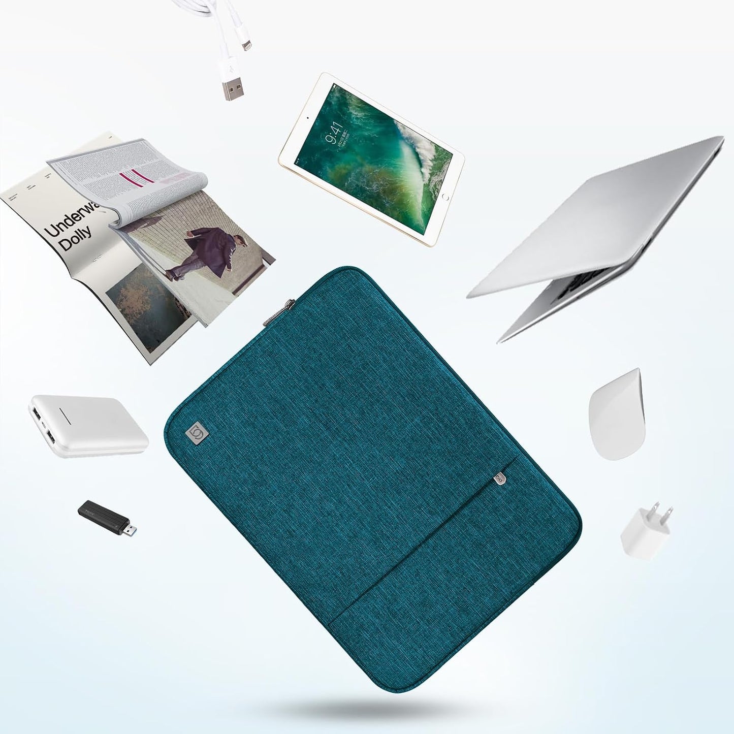 14 Inch Laptop Sleeve Case Water-Resistant Bag Dark Grey