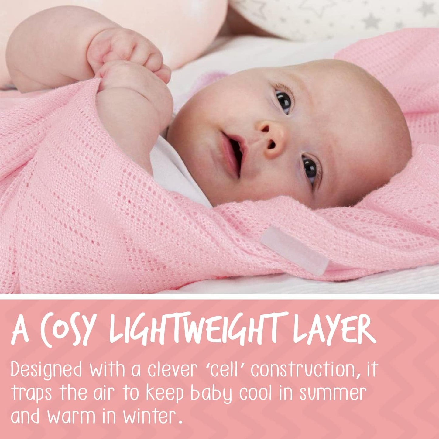 Cotton Cellular Baby Blanket