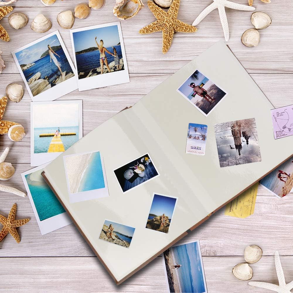 Magnetic Self-Stick Page Photo Album with Leather Cover