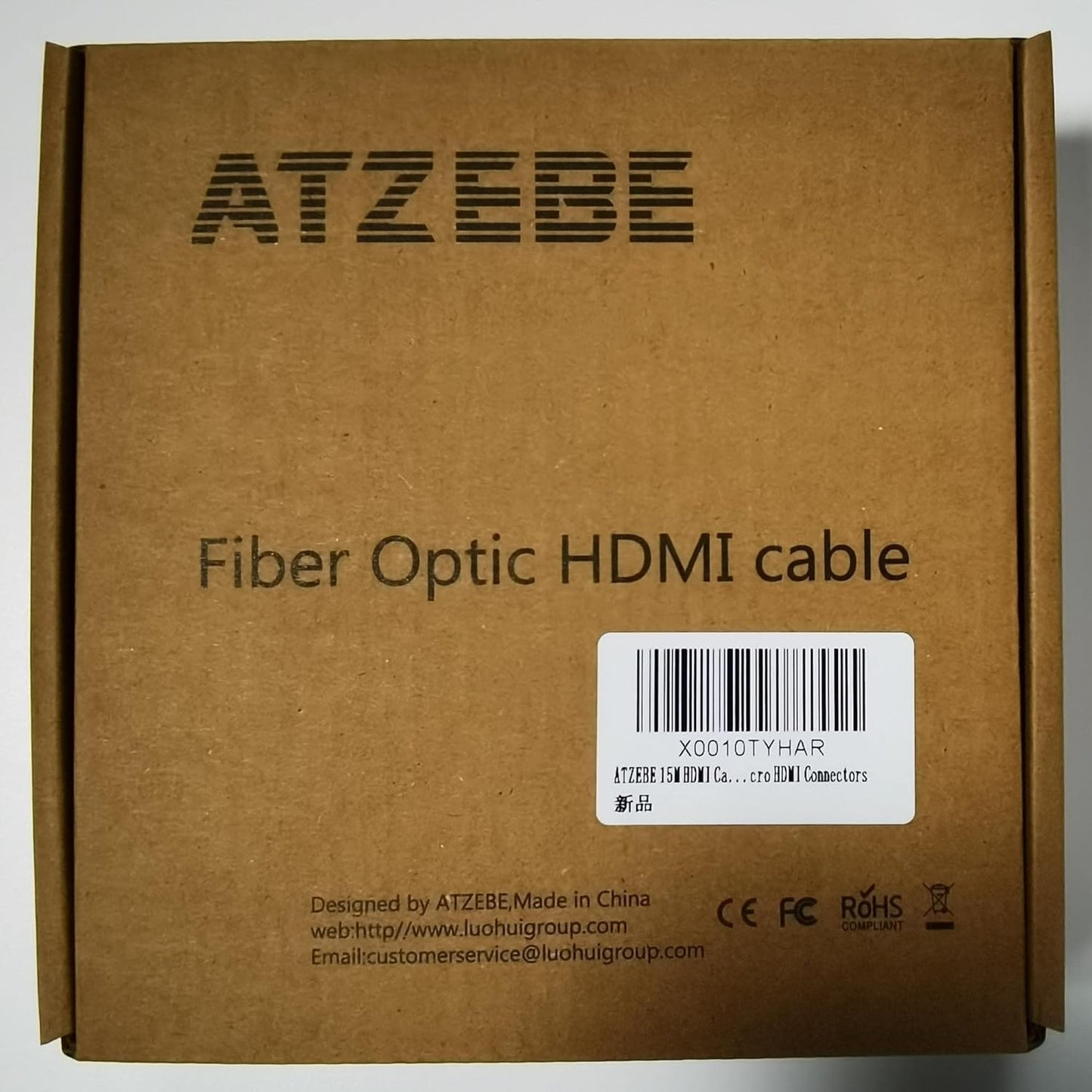 15M HDMI Cable, Fibre Optic HDMI Cable Support UHD 4K@60Hz HDR, High Speed 18Gbps, YCbCr 4:4:4 8bit, 3D, ARC, HEC, CEC, HDCP 2.2 with Dual Standard HDMI and Micro HDMI Connectors