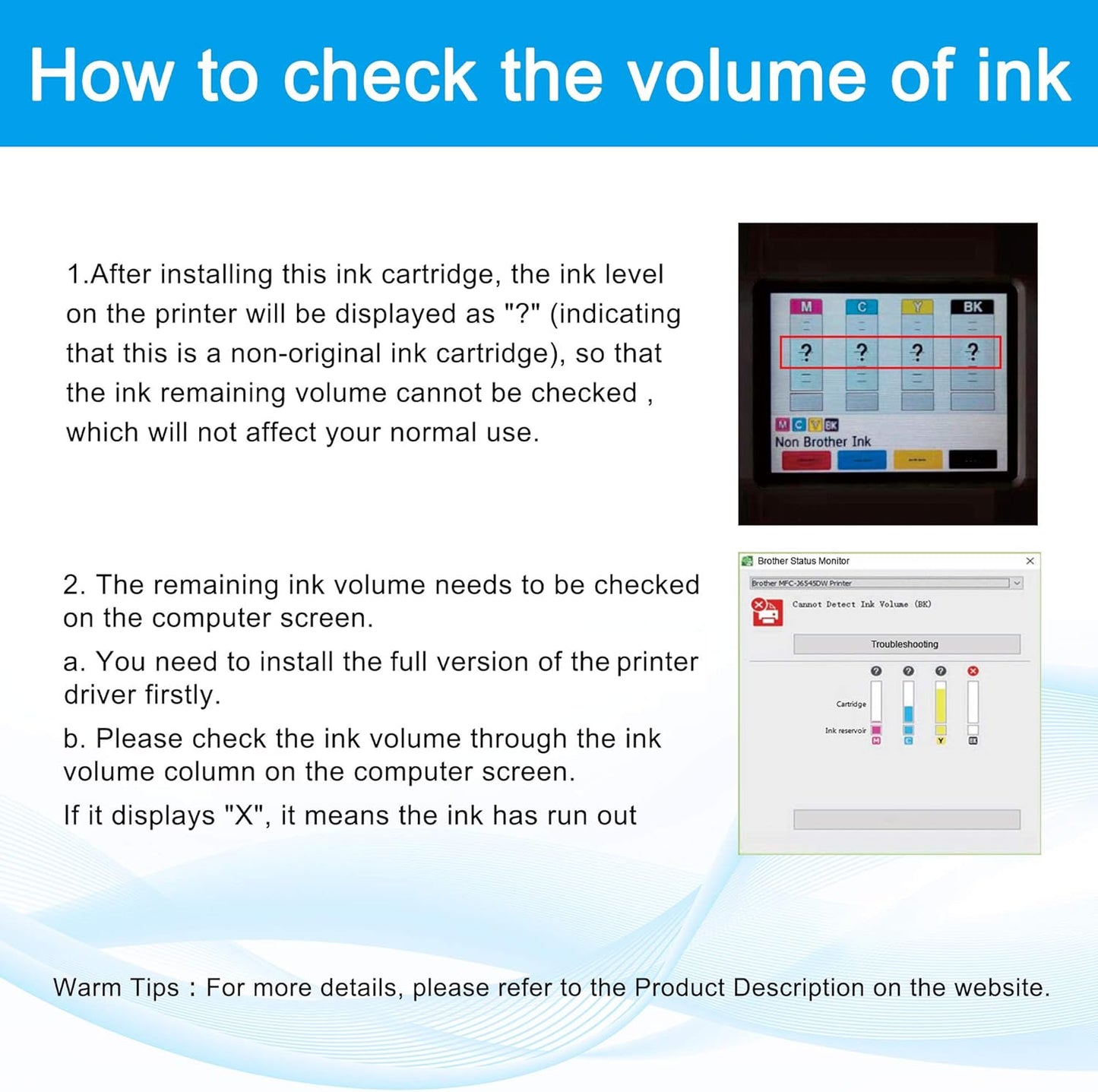 LC422 Black Ink Cartridge Replacement for Brother LC-422 LC-422XL LC422XL LC422BK LC422XLBK for MFC-J5340DW MFC-J5345DW MFC-J5740DW MFC-J6540DW MFC-J6940DW Printer