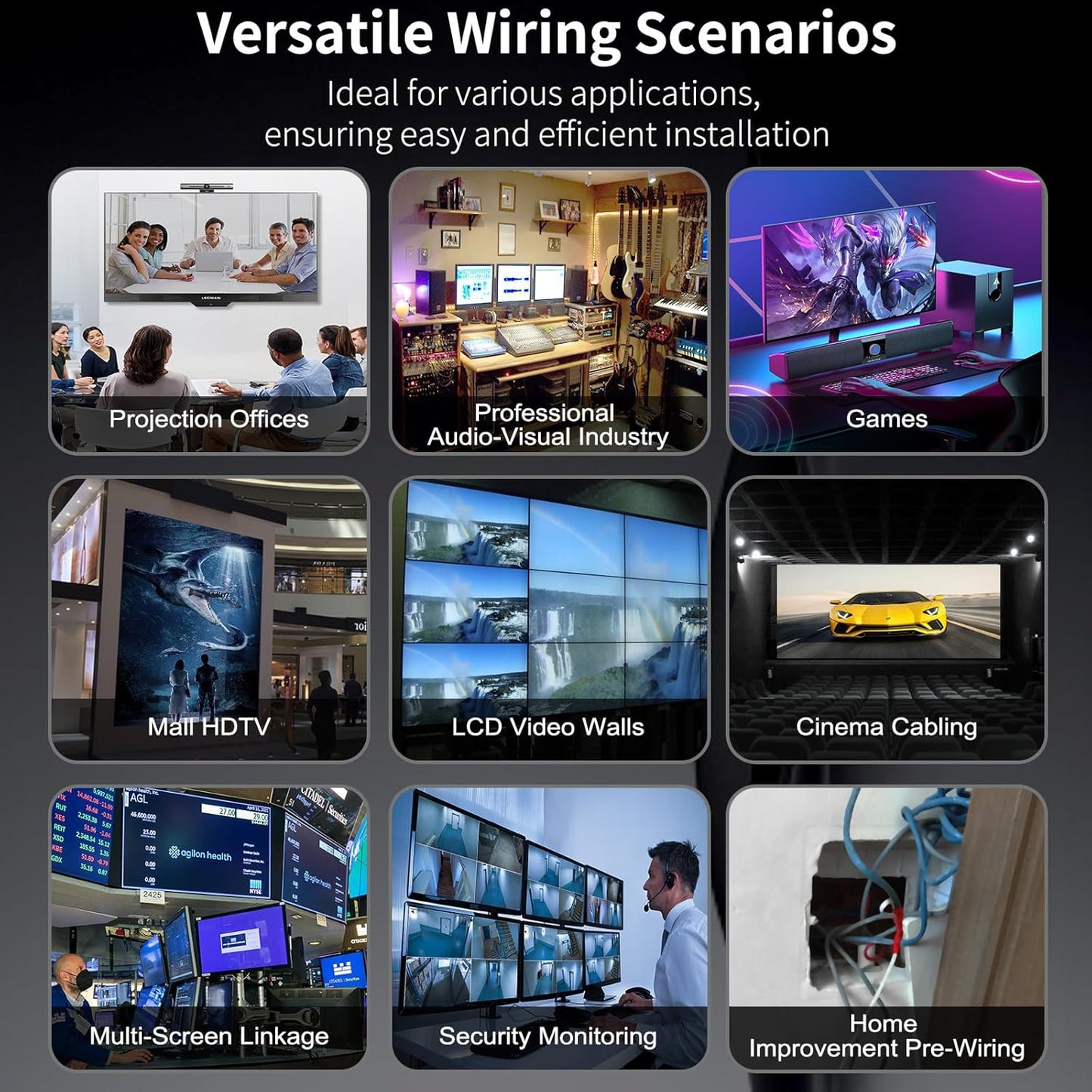 Fibre Optic HDMI Cable, HDMI 2.0 Cable Support 4K@60Hz HDR/High Speed 18Gbps