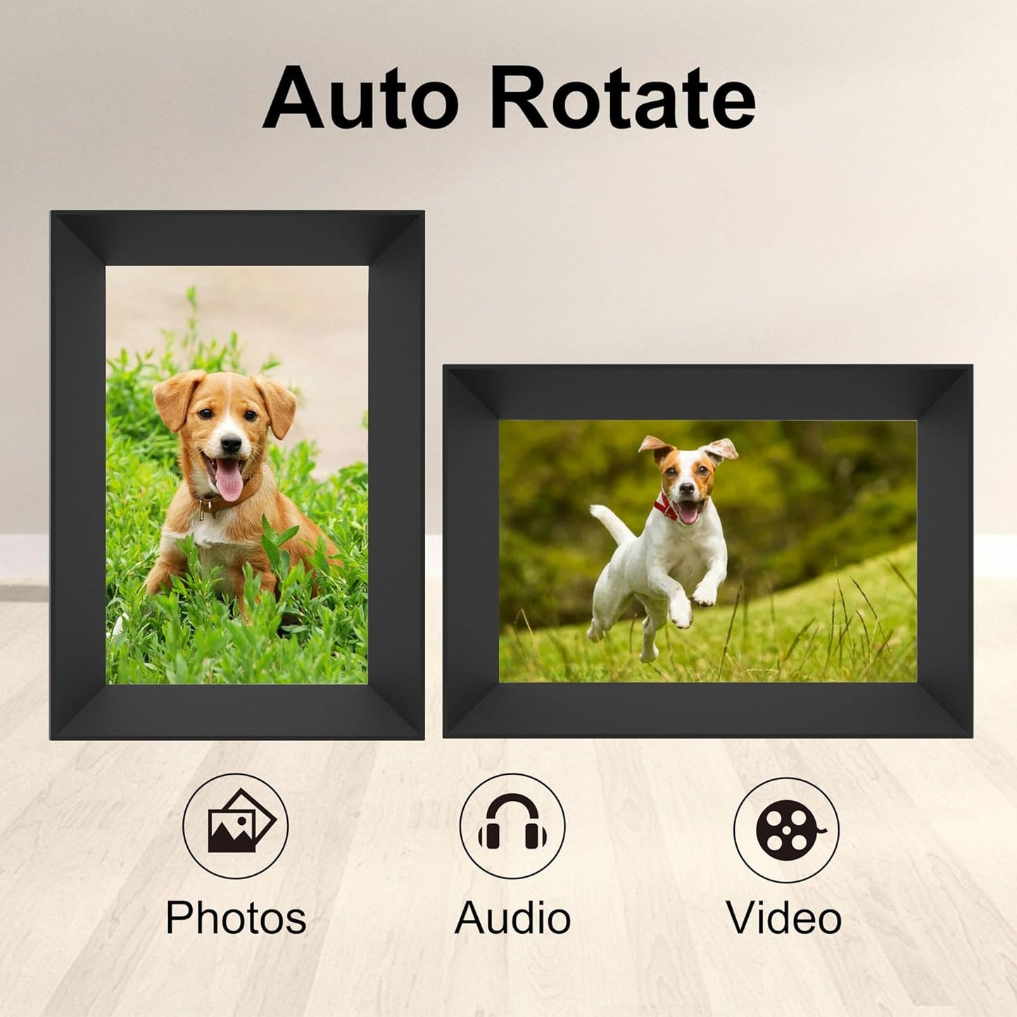 Frameo 8 Inch WiFi Digital Photo Frame, 16GB Storage Touch Screen Smart Cloud Photo Frame, Easy Setup to Share Photos or Videos via Frameo APP, Auto-Rotate
