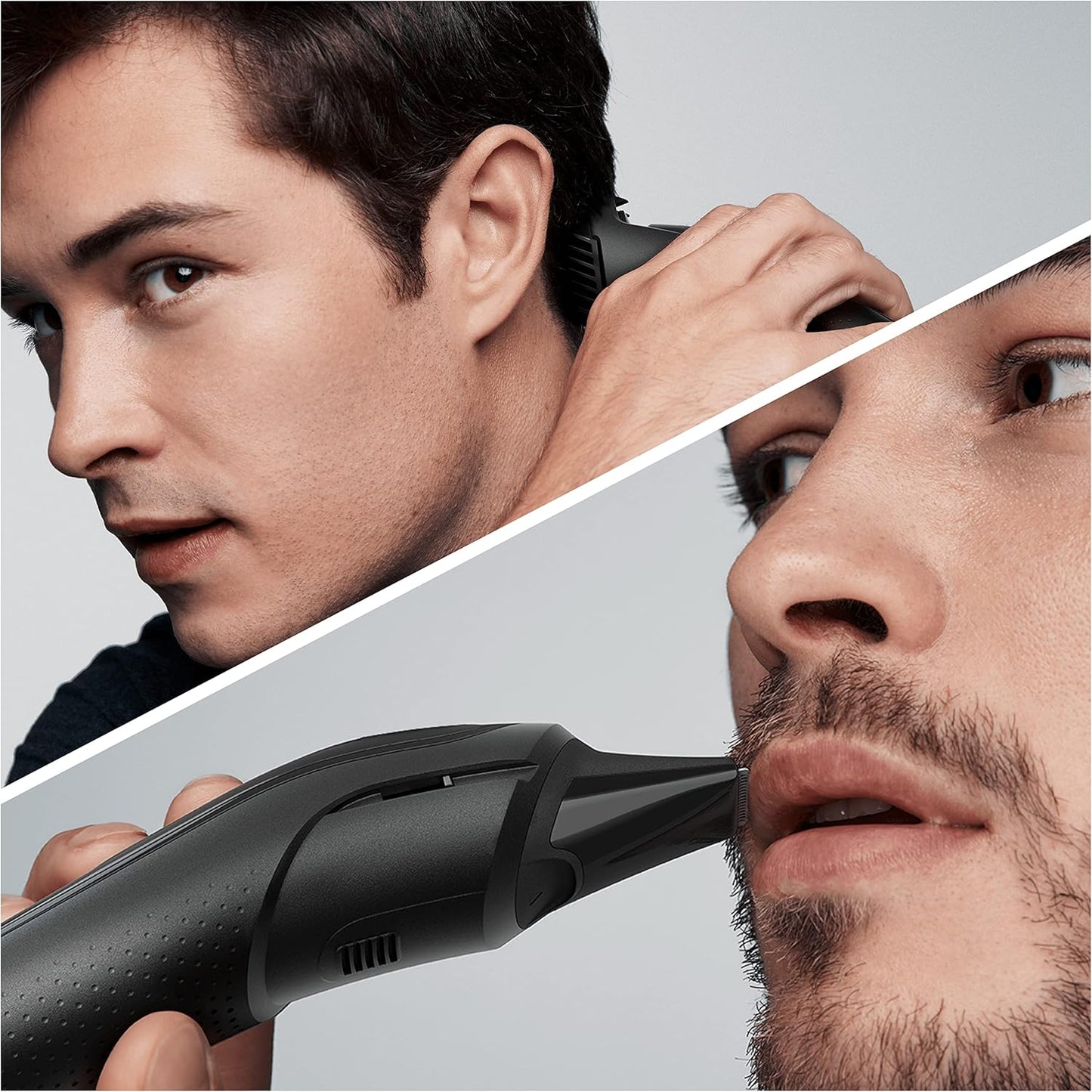 Braun 7-in-1 All-In-One Series 3, Male Grooming Kit With Beard Trimmer, Hair Clippers, Gillette Razor & Precision Trimmer, 5 Attachments, Gifts For Men, UK 2 Pin Plug, MGK3245, Black/Blue Razor