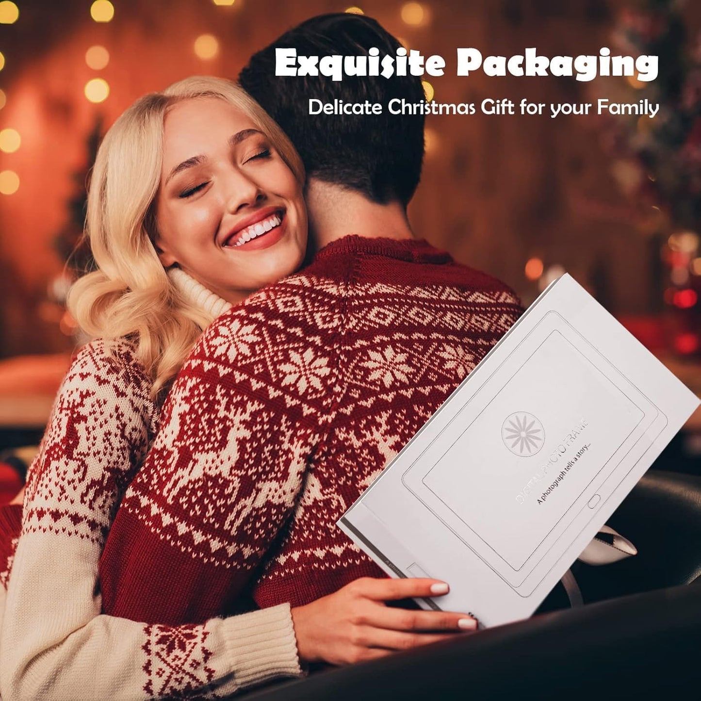 8.1 Inch WiFi Digital Photo Frame with 32GB Storage & 32GB Card, Smart Picture Frames, Electronic Photo Frame