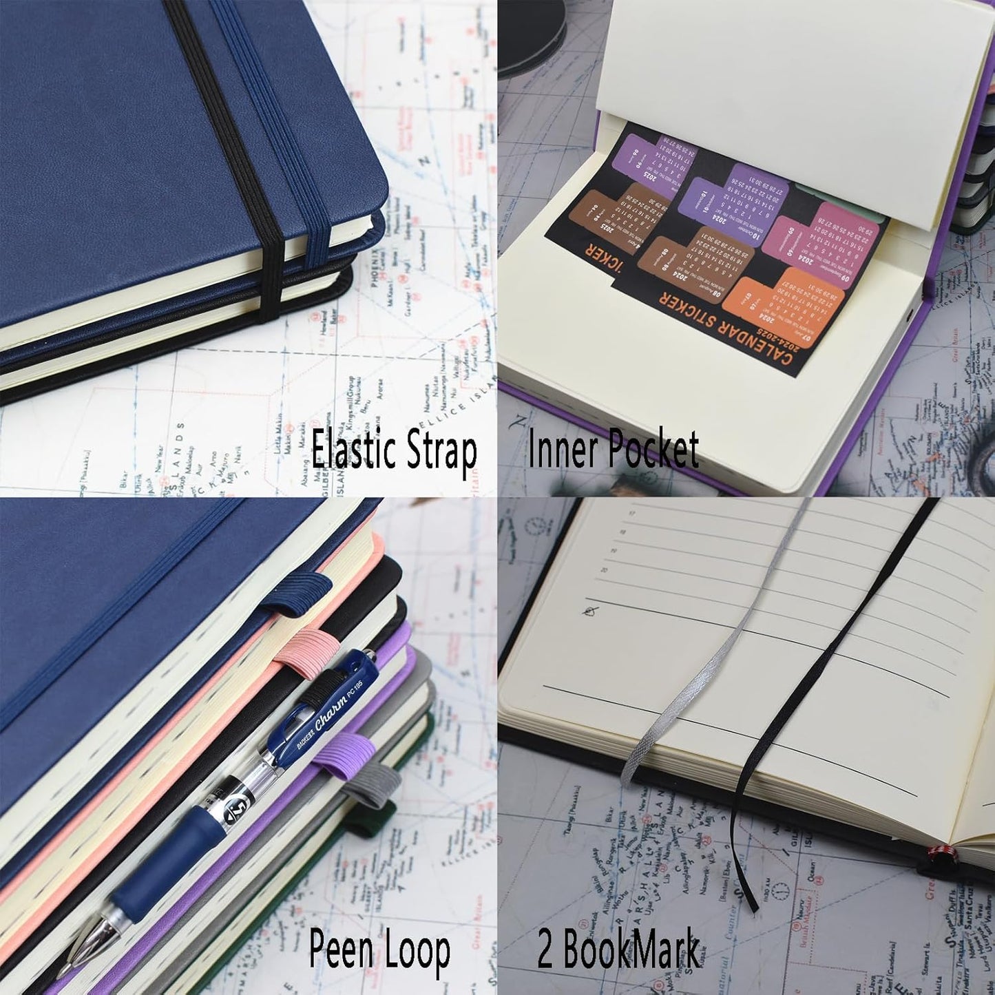 Diary 2025-2026 A5 Day Per Page, 12 Months 2025-2026 Diary From July 2025 to June 2025, Productivity A5 Daily Planner with Monthly Tabs, 2 Bookmark, Pen Loop and Inner Pocke (Black)