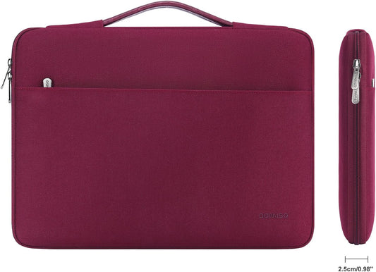14 inch Laptop Sleeve Case Waterproof Carrying Bag with Handle for 14" HP Stream/15 Surface Laptop 3 4/14" ThinkPad P14s T14 T14s L14 Gen 2/Dell,Wine