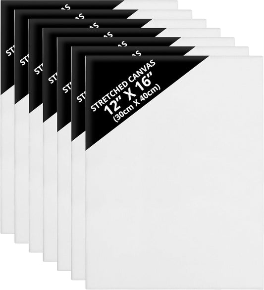 Primed Canvas Panels 18 x 24" - Blank Cotton Canvas Board for Acrylic, Oil Painting, and Sketching